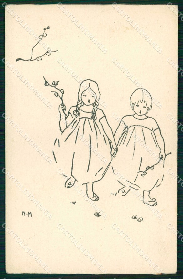 WW1 WWI Propaganda Italiana Assistenza Bambini N M cartolina XB6835 – fronte