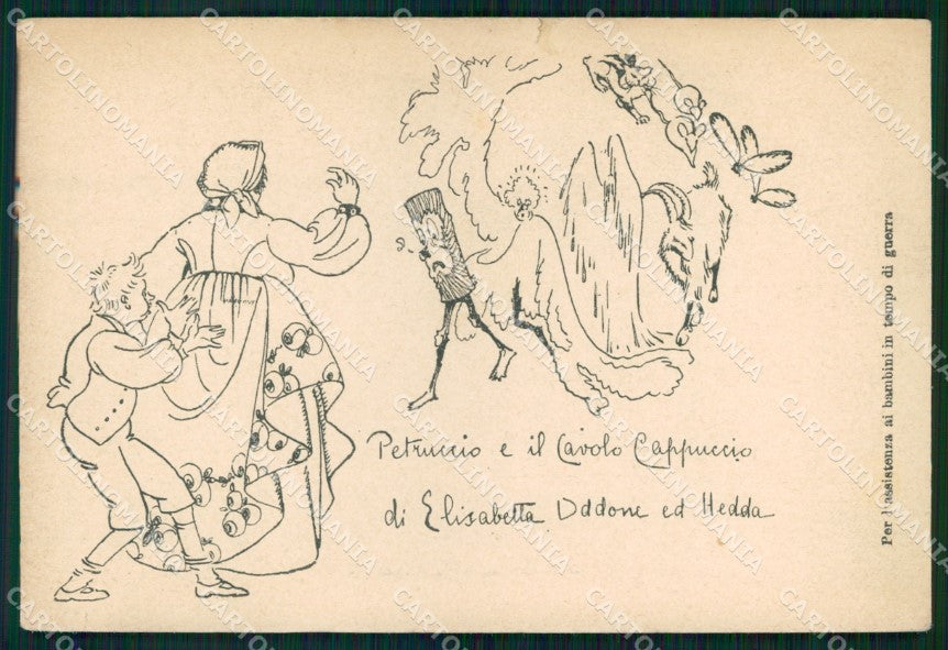 WW1 WWI Propaganda Italiana Assistenza Bambini STRAPPINO cartolina XB6836 – fronte