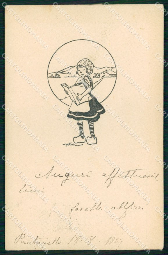 WW1 WWI Propaganda Italiana Assistenza Bambini Golia cartolina XB6837 – fronte