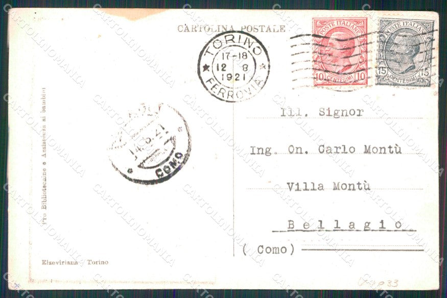 WW1 WWI Propaganda Italiana Assistenza Bambini Atoa cartolina XB6839 – retro
