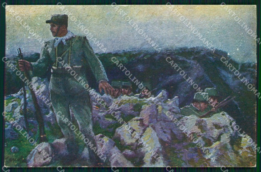 WW1 WWI Propaganda Italiana Militari Conca Plezzo CRI Cascella cartolina XB6849 – fronte
