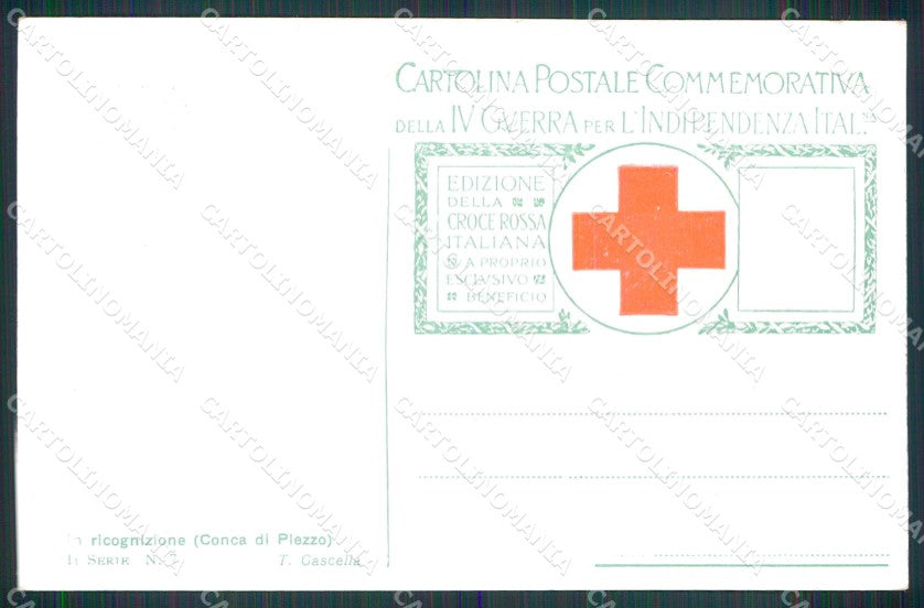 WW1 WWI Propaganda Italiana Militari Conca Plezzo CRI Cascella cartolina XB6849 – retro