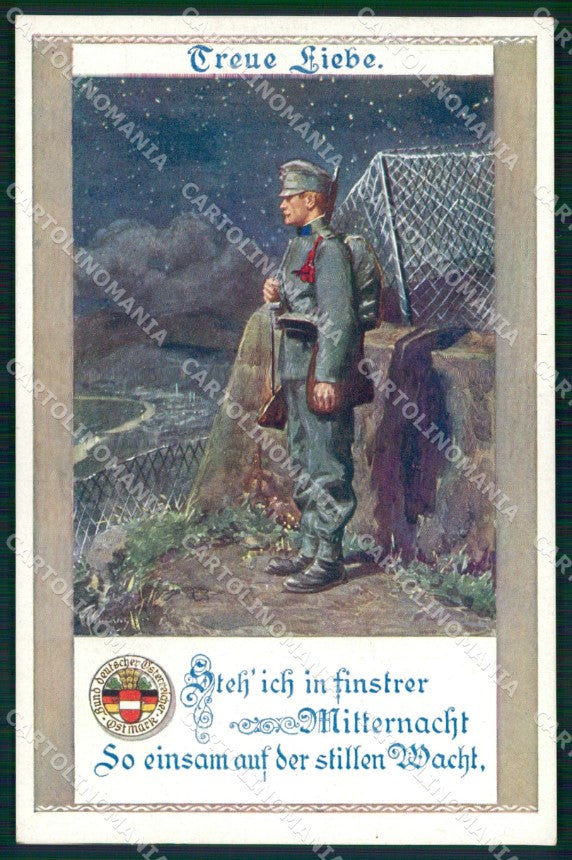 WW1 Austrian Propaganda Soldat Deutscher Österreicher 132 cartolina XB6864 – fronte