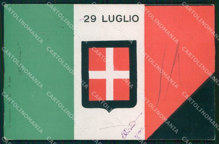 Militari Tricolore 29 Luglio 1902 cartolina XB6871 – fronte