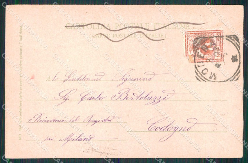 Militari Tricolore 29 Luglio 1902 cartolina XB6871 – retro