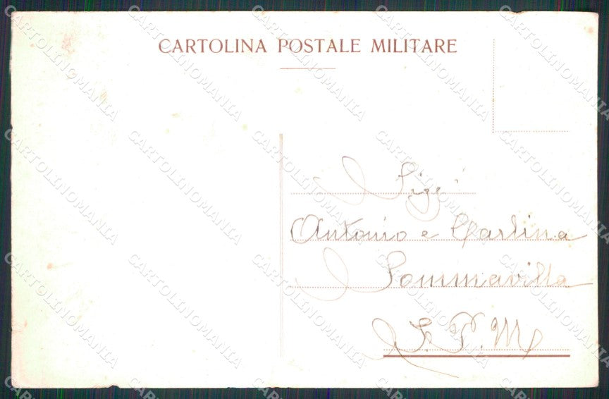 WW1 WWI Propaganda Italiana Tricolore Artiglieria PIEGA ABRASA cartolina XB6872 – retro