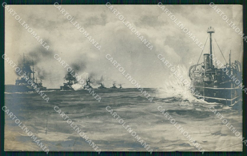 WW1 WWI Propaganda Italiana British Ship Foto cartolina XB6873 – fronte