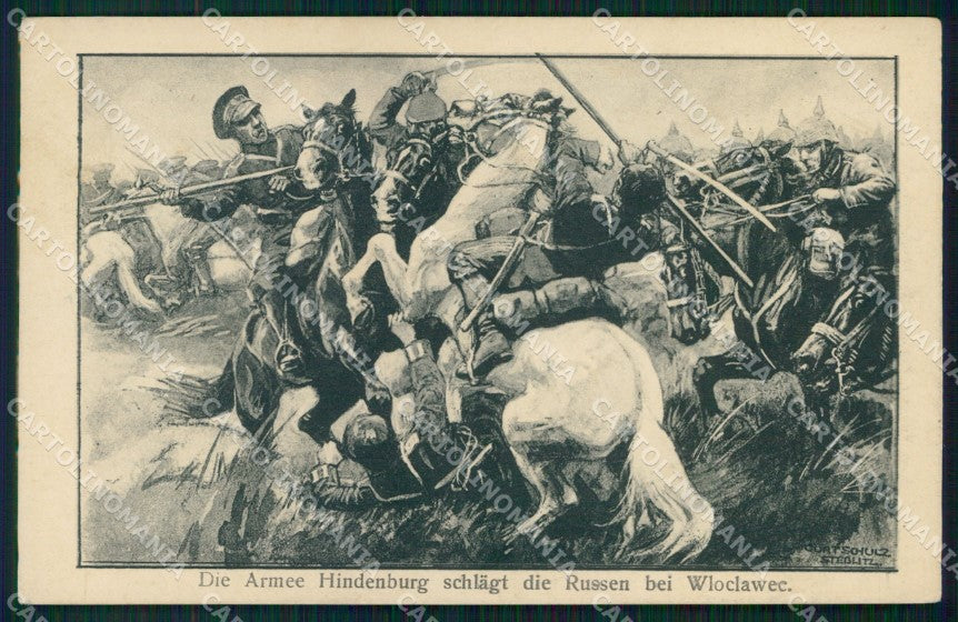 WW1 WWI German Propaganda Russia Wloclawec Curt Schulz cartolina XB6888 – fronte