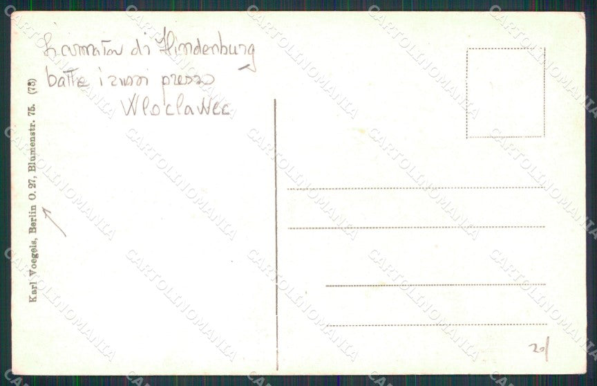 WW1 WWI German Propaganda Russia Wloclawec Curt Schulz cartolina XB6888 – retro
