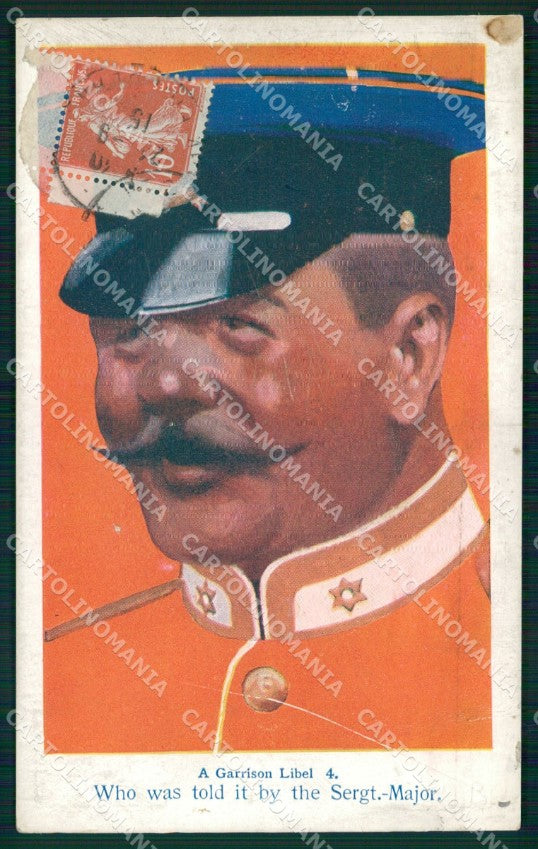 WW1 British Propaganda A Garrison Libel Russian Soldier ABRADED cartolina XB6904 – fronte