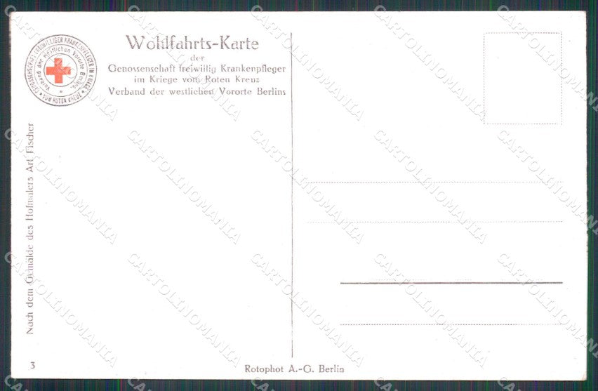 WW1 WWI German Propaganda Royalty Roten Kreuz cartolina XB6934 – retro
