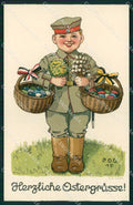 Artist Signed WW1 German Propaganda Easter Ostergrusse P.O.E. cartolina XB6942 – fronte