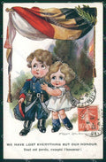 Artist Signed WW1 British Propaganda Children Fred Spurgin 964 cartolina XB6944 – fronte