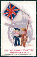 Artist Signed WW1 British Propaganda Children Fred Spurgin 799 cartolina XB6946 – fronte