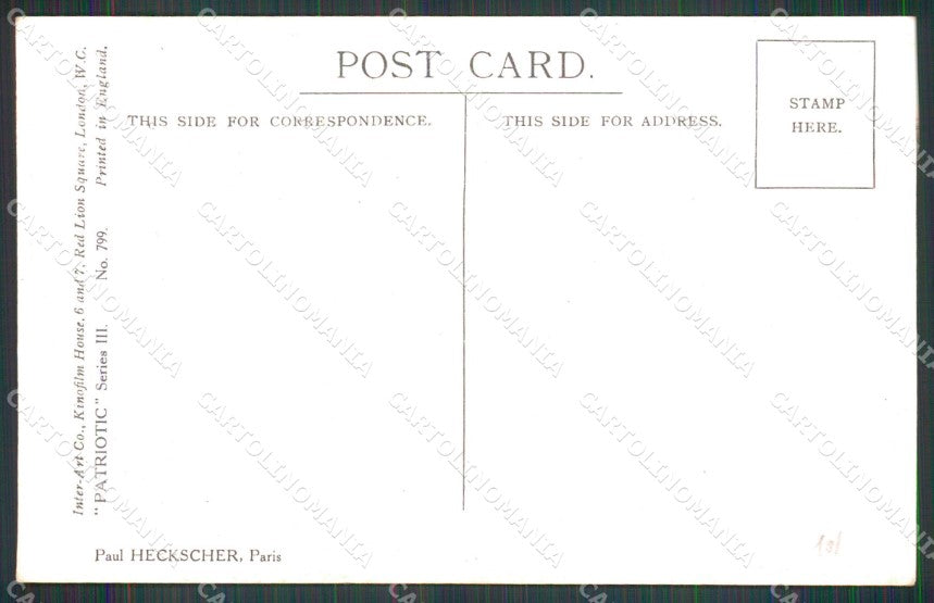 Artist Signed WW1 British Propaganda Children Fred Spurgin 799 cartolina XB6946 – retro