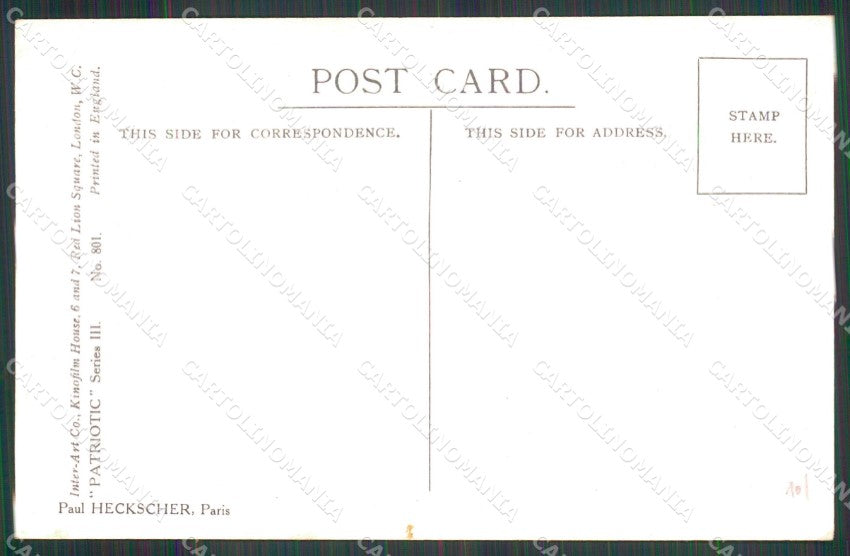 Artist Signed WW1 British Propaganda Children Fred Spurgin 801 cartolina XB6947 – retro