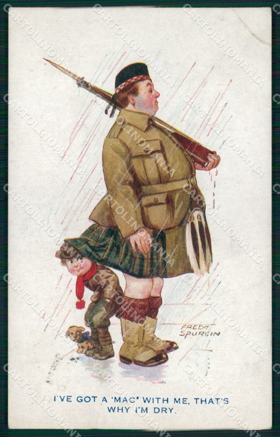 Artist Signed WW1 British Propaganda Fred Spurgin 148 cartolina XB6952 – fronte