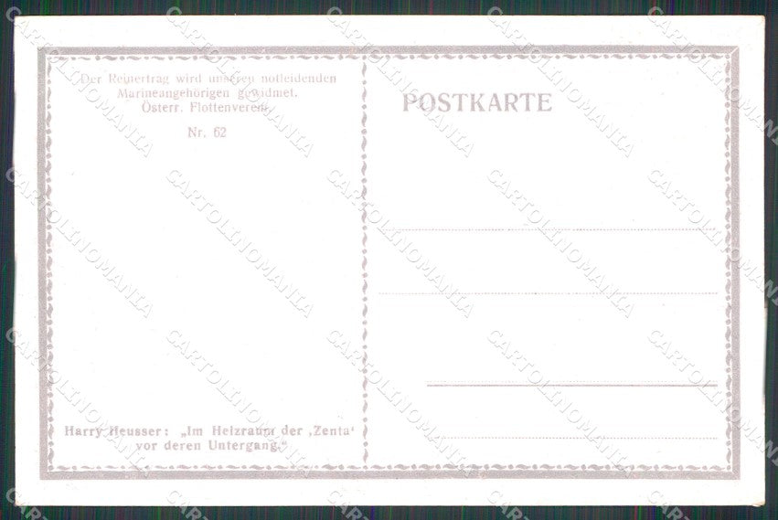 WW1 Austrian Propaganda Marine H. Heusser cartolina XB6960 – retro