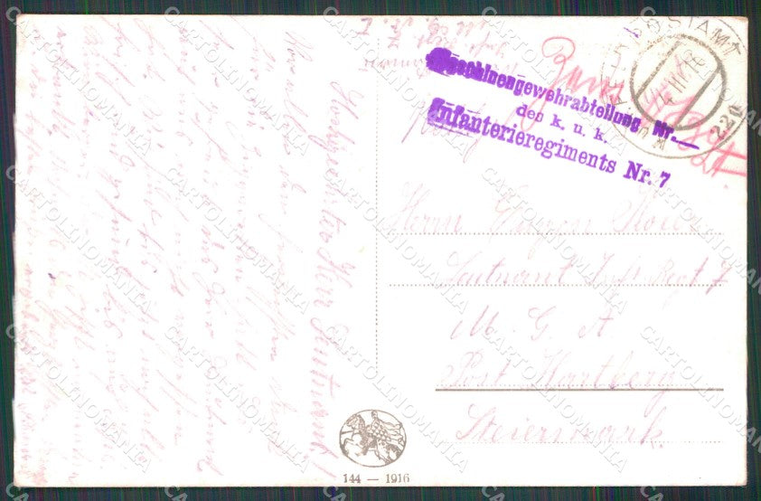 WW1 WWI Austrian Propaganda Soldat cartolina XB6977 – retro