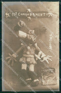 WW1 WWI Propaganda Italiana Anti Kaiser Wilhelm II Adolfo Photo cartolina XB7014 – fronte