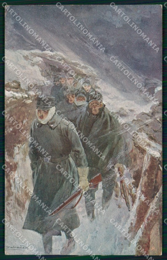 WW1 WWI Propaganda Pro Soldati Mutilati Milano Salvadori cartolina XB7022 – fronte