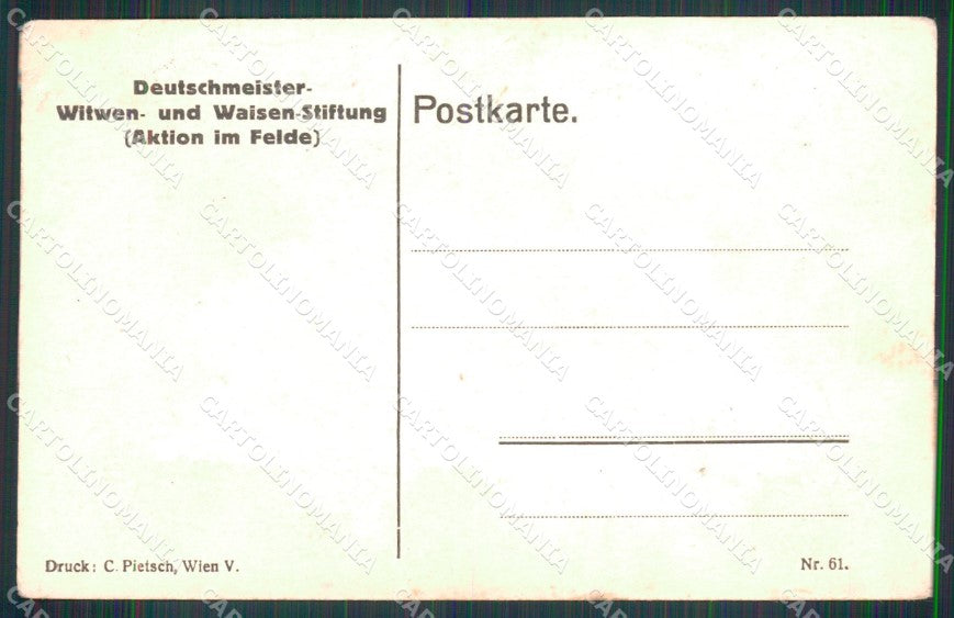 Militari Soldaten Rudolf Kristen Karikatur 61 cartolina XB7026 – retro