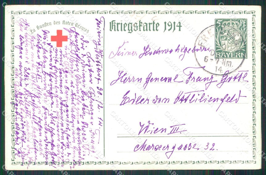 Reali Royalty Ludwig III Koenig Bayern Rotes Kreuz cartolina XB7032 – retro