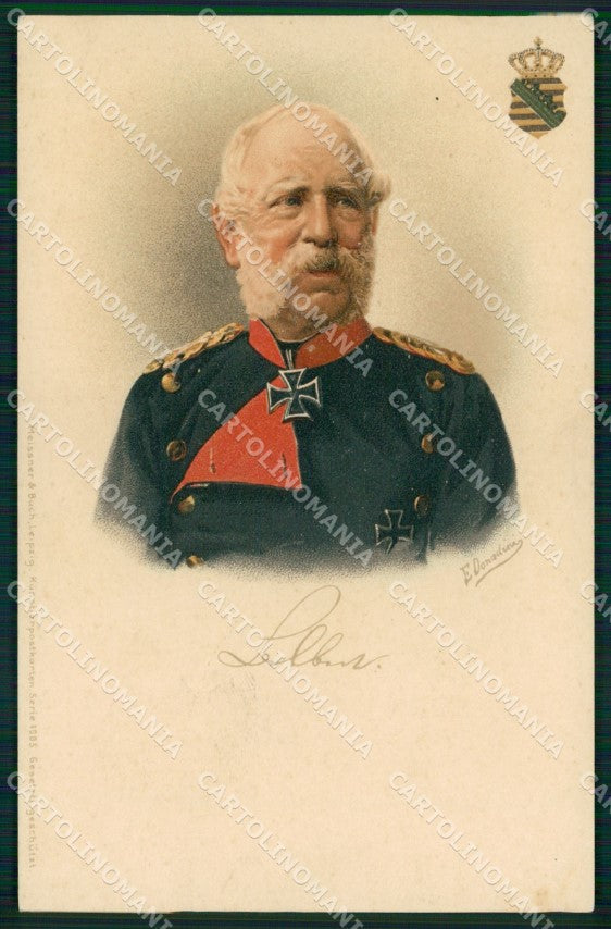 Reali Royalty Albert von Sachsen Meissner & Buch serie 1005 cartolina XB7042 – fronte