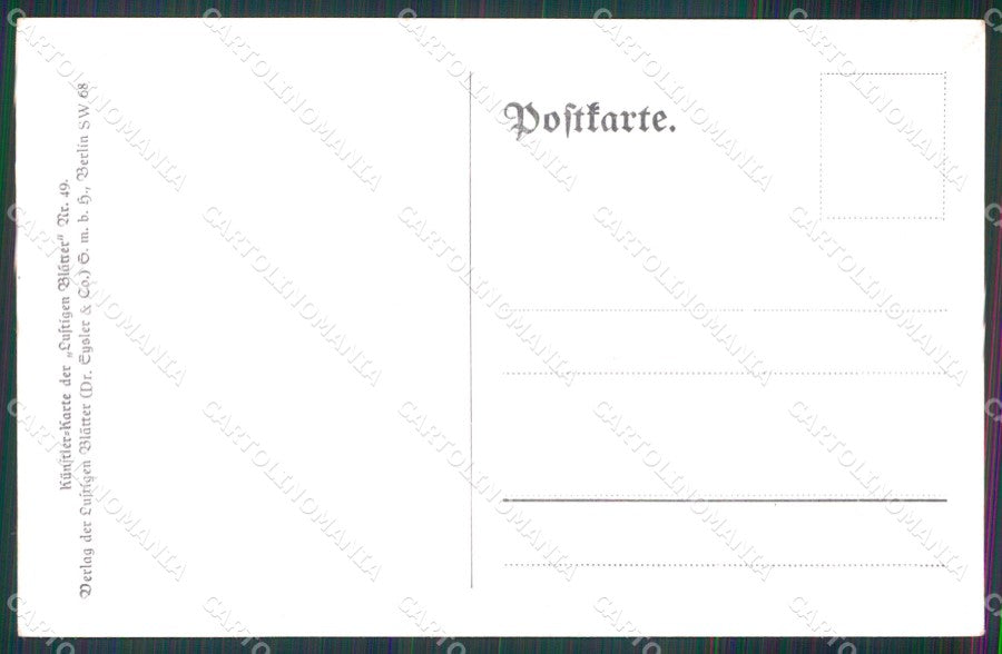 Military Soldaten Marine Lustigen Blätter 49 cartolina XB7046 – retro