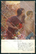 WW1 WWI Propaganda Italiana Pro Umanità P. Nomellini SCOLLATA cartolina XB7061 – fronte
