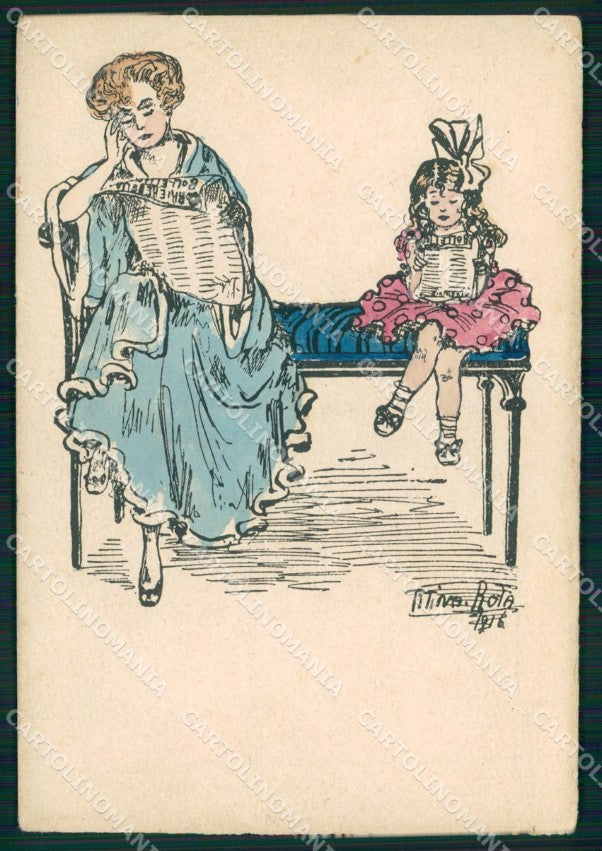 WW1 WWI Propaganda Assistenza Bambini Tempo di Guerra Rota cartolina XB7070 – fronte