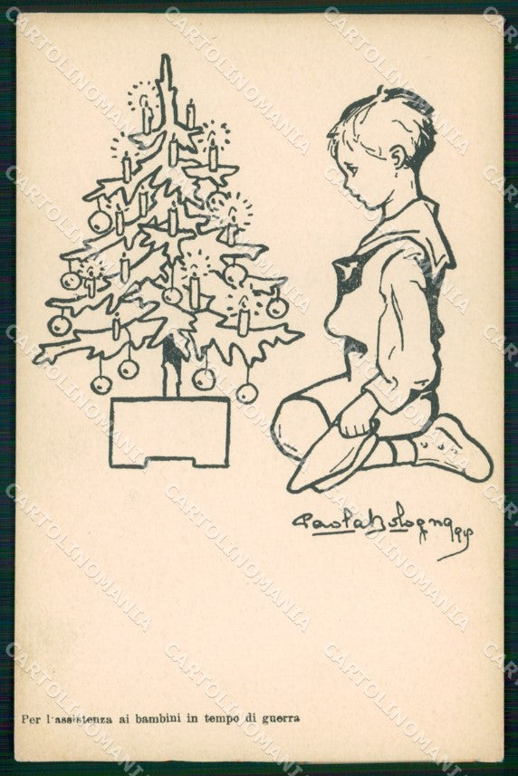 WW1 WWI Propaganda Assistenza Bambini Tempo di Guerra Bologna cartolina XB7071 – fronte