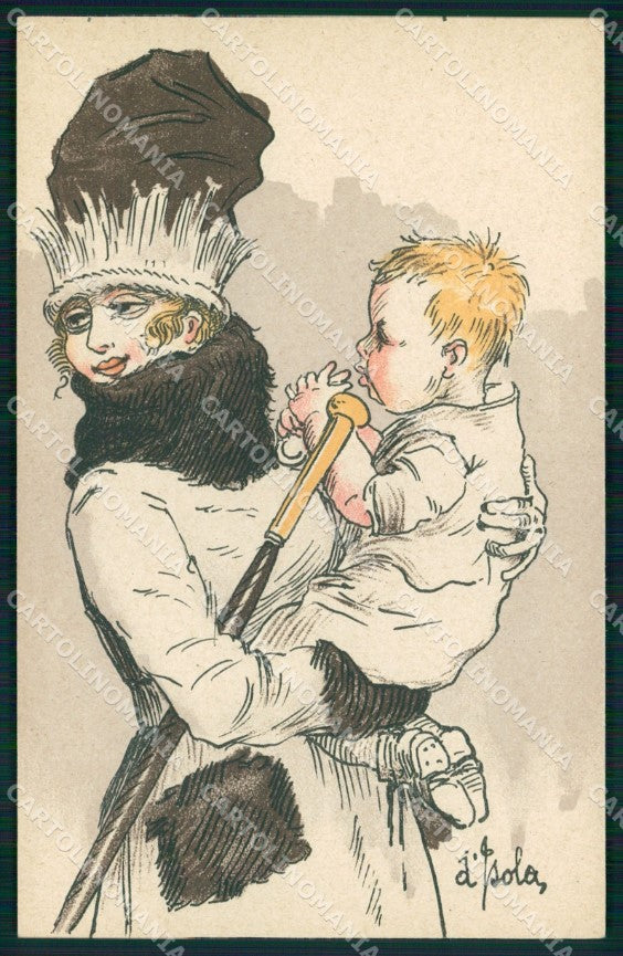 WW1 WWI Propaganda Pro Asilo Eridano Figli Richiamati D'Isola cartolina XB7095 – fronte
