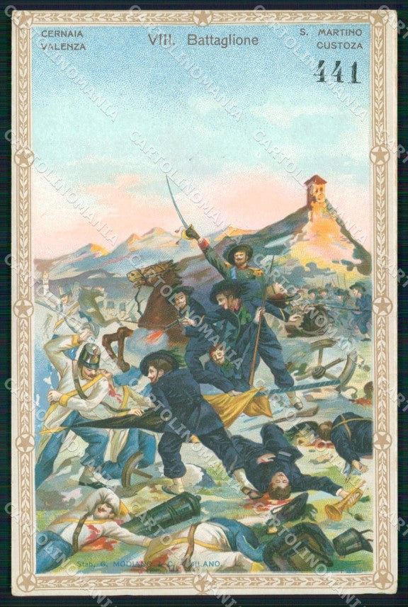 Militari 7° Reggimento Bersaglieri cartolina XB7104 – fronte