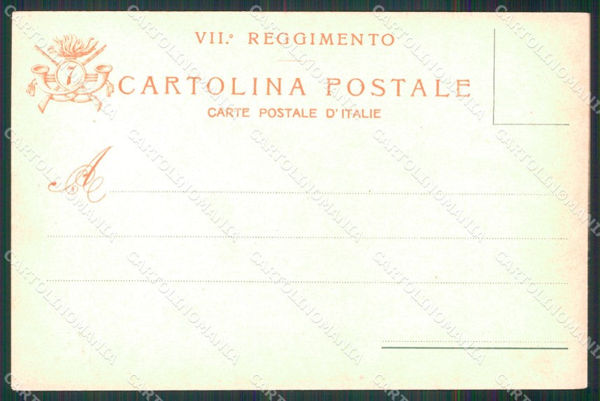 Militari 7° Reggimento Bersaglieri cartolina XB7104 – retro