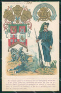 Militari 9° Reggimento Bersaglieri Bari 153/200 cartolina XB7107 – fronte