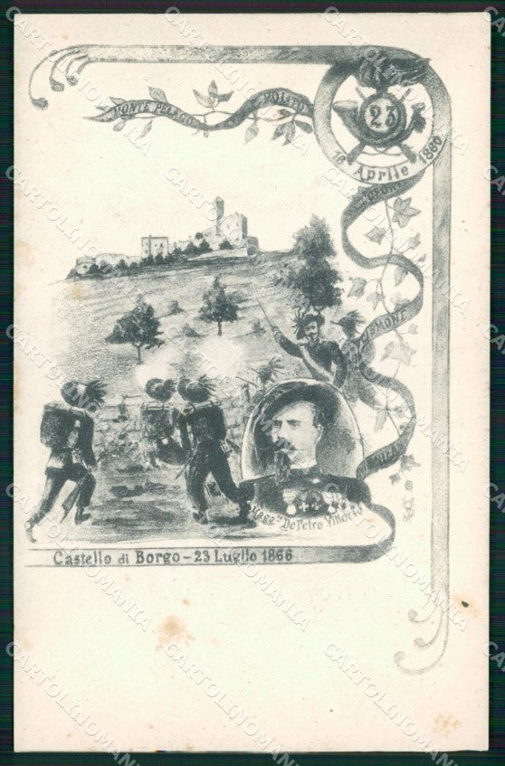 Militari 23° Reggimento Bersaglieri cartolina XB7116 – fronte