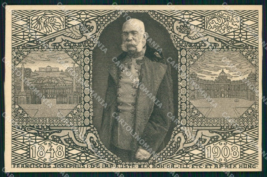 Reali Royalty Kaiser Franz Josef Intero Postale Moser cartolina XB7168 – fronte