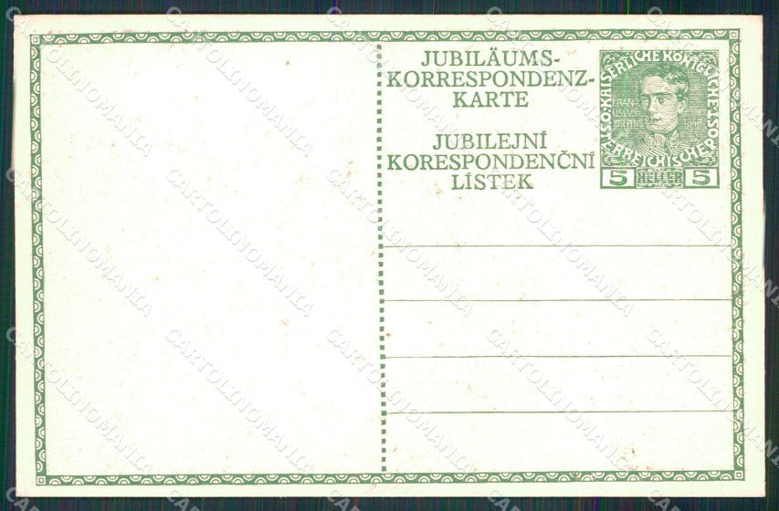Reali Royalty Kaiser Franz Josef Intero Postale Moser cartolina XB7168 – retro