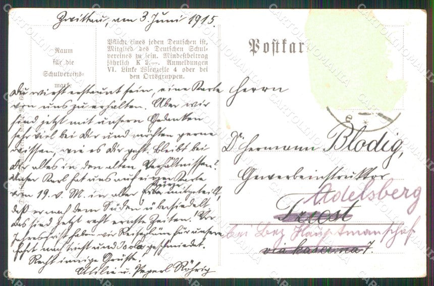 Artist Signed Kutzer Soldat Deutscher Schulverein 663 cartolina XB7173 – retro