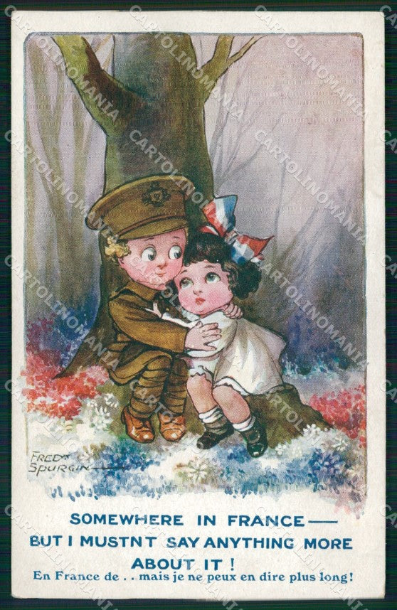 WW1 WWI British Propaganda Inter Art 277 Fred Spurgin cartolina XB7188 – fronte