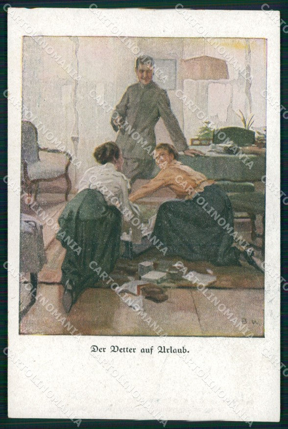 WW1 WWI German Propaganda Soldat B. Wennerberg cartolina XB7200 – fronte