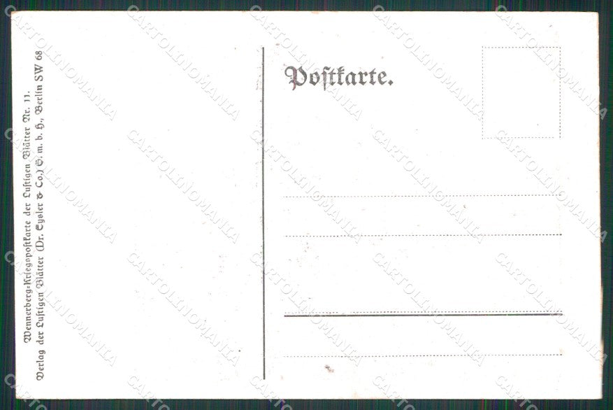 WW1 WWI German Propaganda Soldat B. Wennerberg cartolina XB7200 – retro