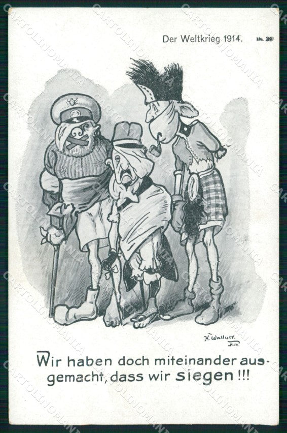 WW1 German Propaganda Soldaten Der Weltkrieg K. Walliner cartolina XB7207 – fronte