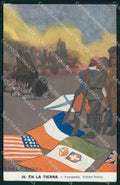 WW1 WWI Propaganda Anti German En la Tierra serie IV cartolina XB7221 – fronte