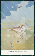 WW1 WWI Propaganda Anti German En el Aire serie II cartolina XB7223 – fronte