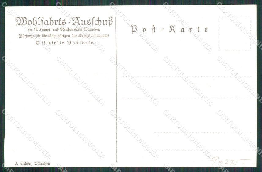 WW1 German Propaganda Heil und Sieg Deutscher Soldat F.Hass cartolina XB7226 – retro