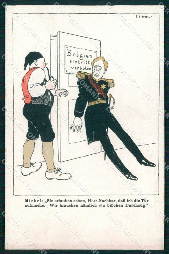 WW1 WWI German Propaganda Meggendorfer Blatter 5 E. H. Nunes cartolina XB7227 – fronte