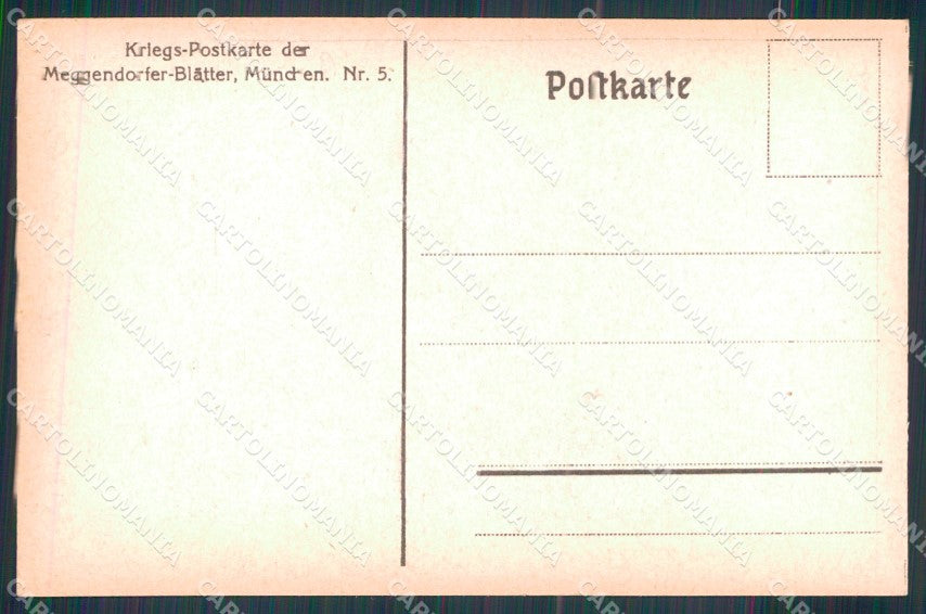 WW1 WWI German Propaganda Meggendorfer Blatter 5 E. H. Nunes cartolina XB7227 – retro