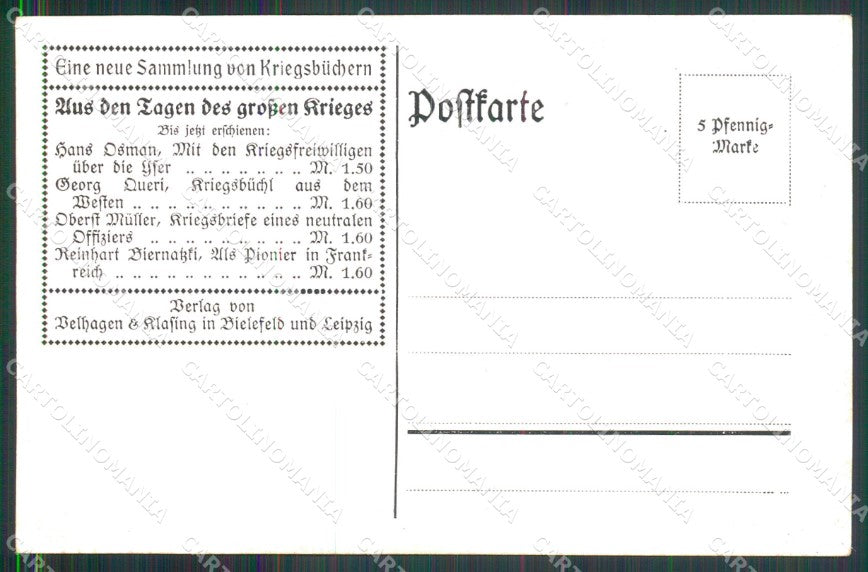 Militari Military Um Feind Husar in Uniform Ludwig Hohlwein cartolina XB7230 – retro